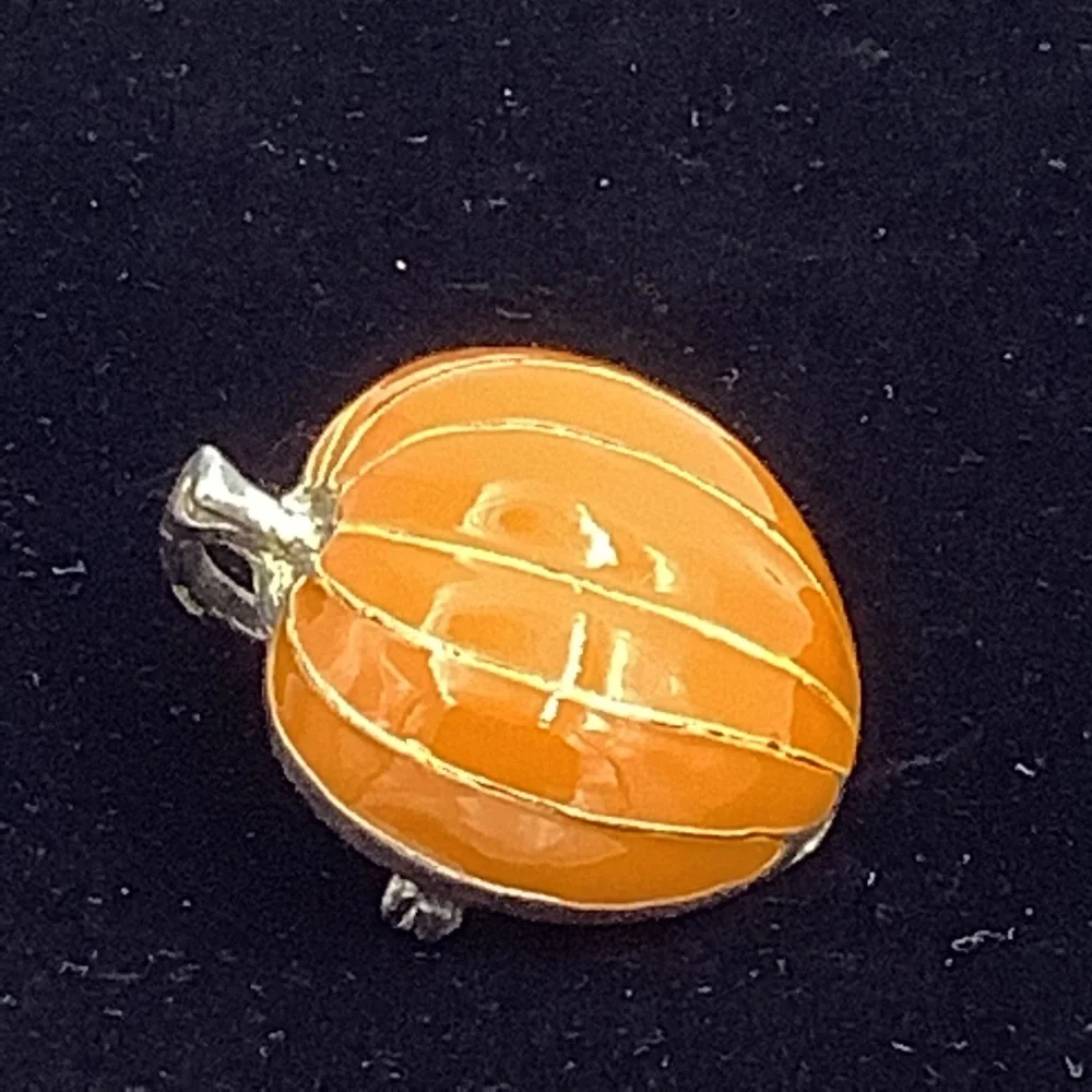 Metallic Pumpkin Brooch Brooch